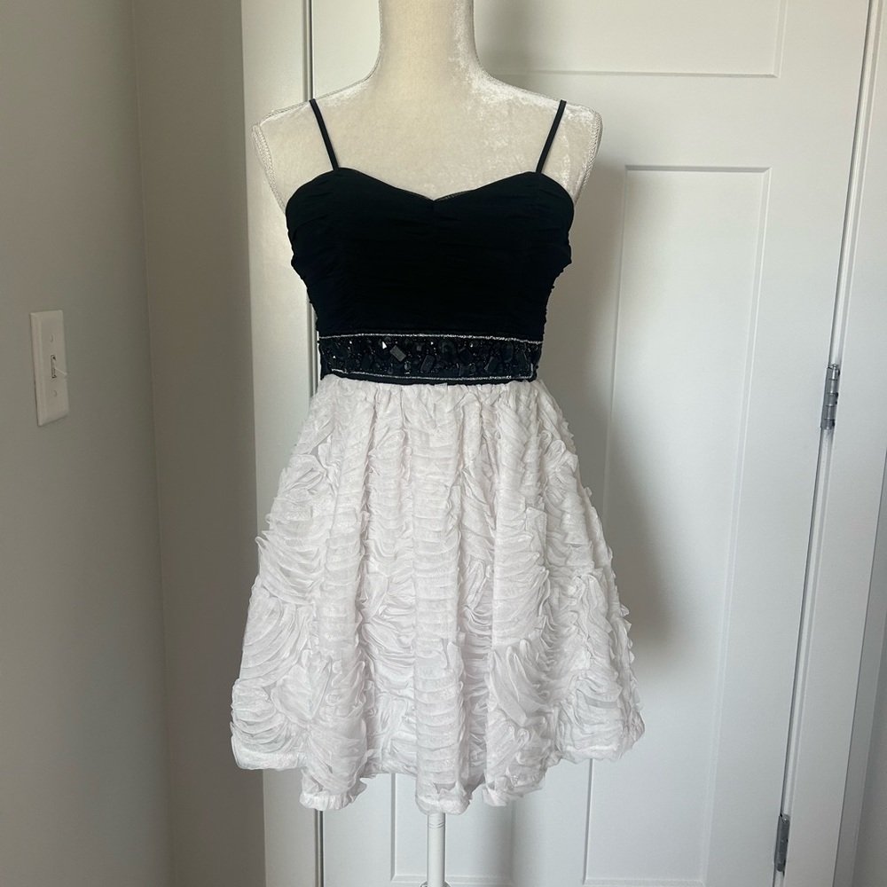 Trixxi Black and White Party Dress